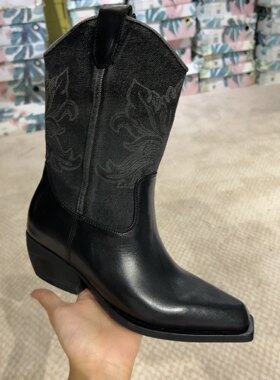 A11 6011女鞋靴子头层牛皮