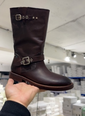 广州牛皮纸2589-16头层牛皮女鞋切尔西