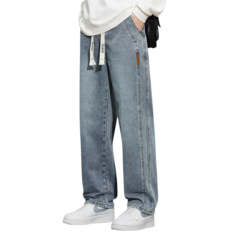 宽松直筒牛仔裤男2025新款春秋季男士阔腿休闲美式高街工装长