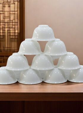 6个套装陶瓷功夫茶杯家用茶碗品茗杯茶盏茶具喝茶杯子商用茶馆饭