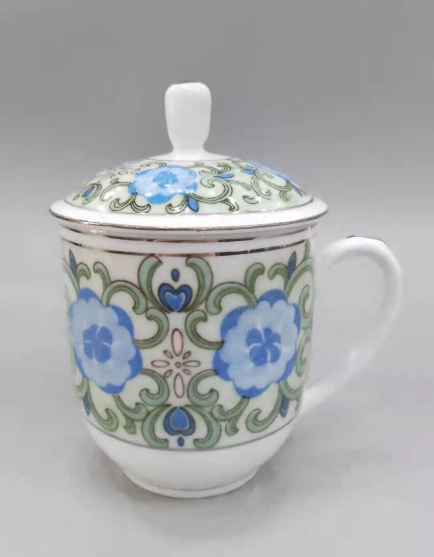 醴陵老瓷器群力瓷厂90年代海棠满花3号胜利杯原装原厂一级正品