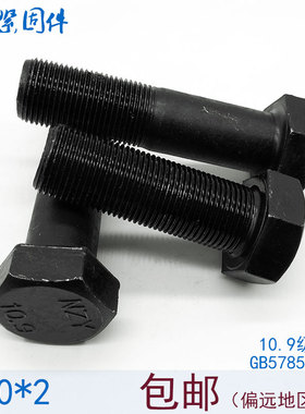 10.9级细牙外六角螺丝螺栓 M20*2x2*40x50x60x70x80x100x180x200