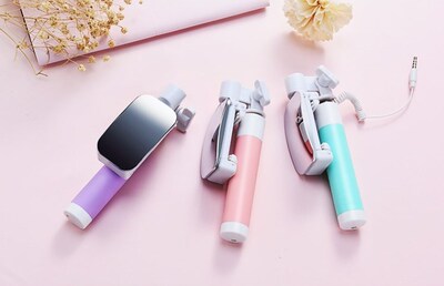 外出旅游手机小型立式杆线自拍架