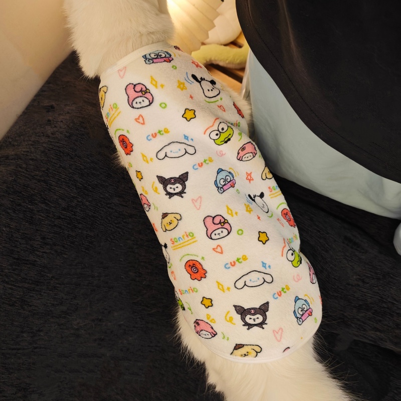 丑鱼猫咪衣服无袖保暖背心加绒厚