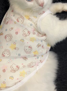 凯蒂猫宠物猫咪衣服背心式网纱布