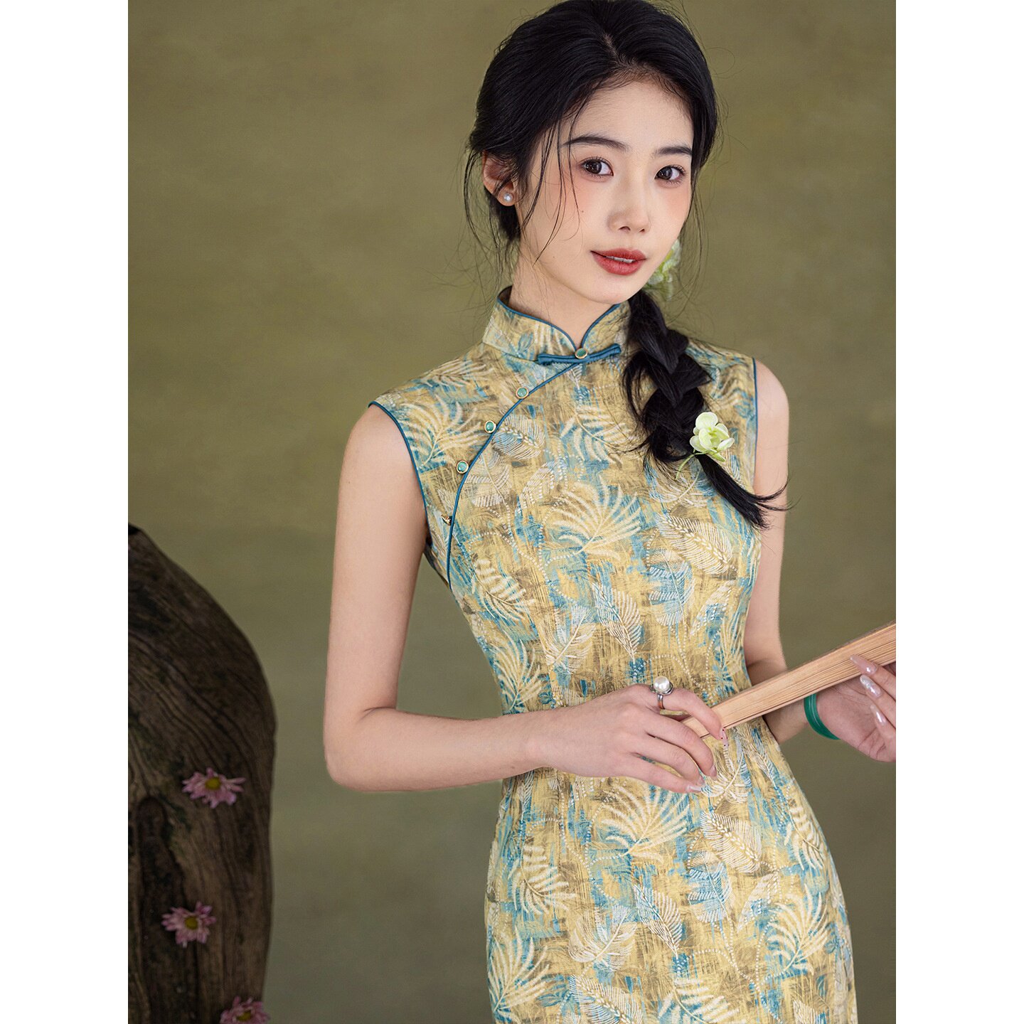 2026新款无袖印花旗袍女春夏文艺复古改良年轻款独特绝美新中式高