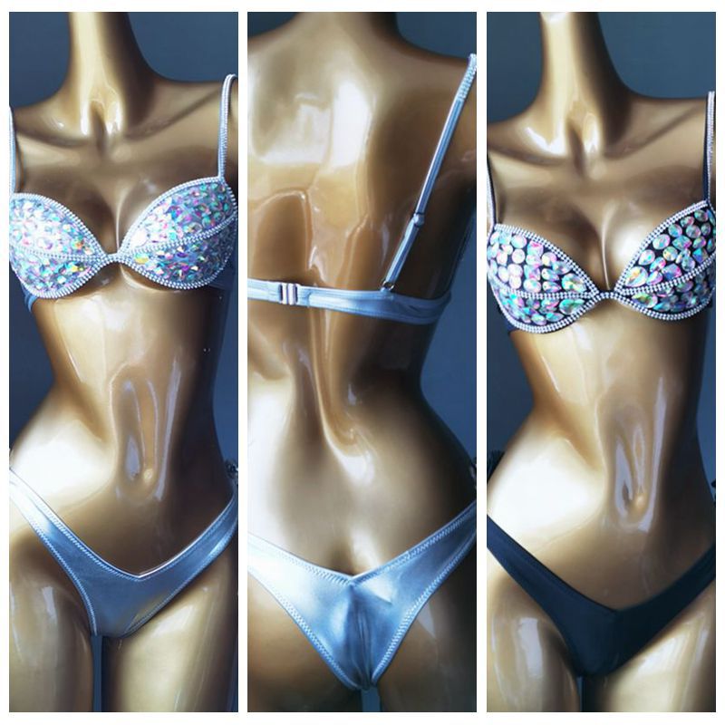 2026新款bikini钻石泳衣bikini高腰比基尼夜店服欧美