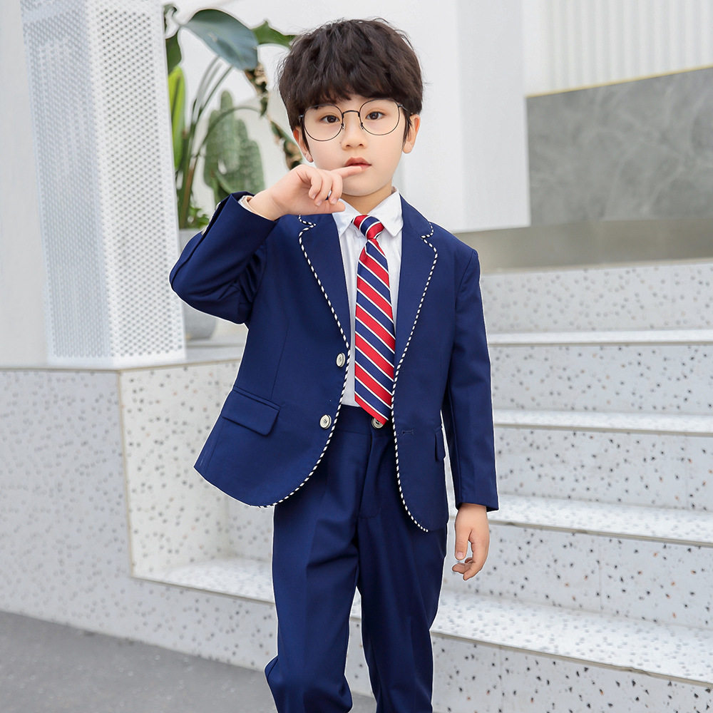 2026新款儿童西装套装男童帅气韩版西服宝宝周岁礼服钢琴演出主持