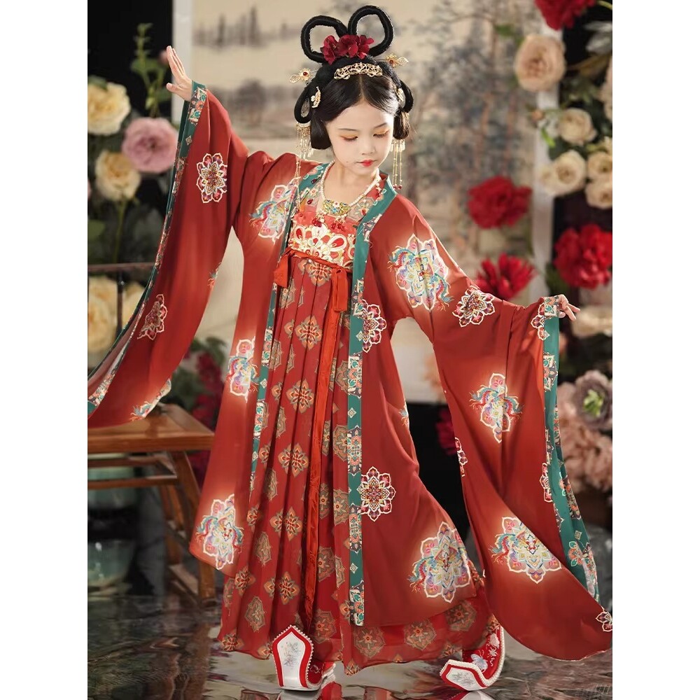 2026新款原创女童汉服唐制儿童古装超仙国风大袖衫古风超仙套装高