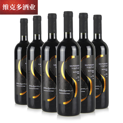 格鲁吉亚红酒格韦诺S标 萨别拉维SAPERAVI干红葡萄酒 6瓶装
