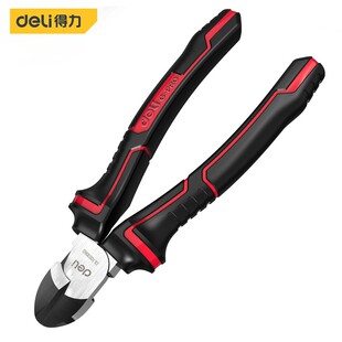 得力工具高寿命耐剪切斜嘴钳DL100306G