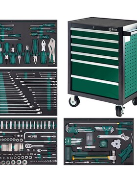 QB世达工具242件通用机修工具车组套09932