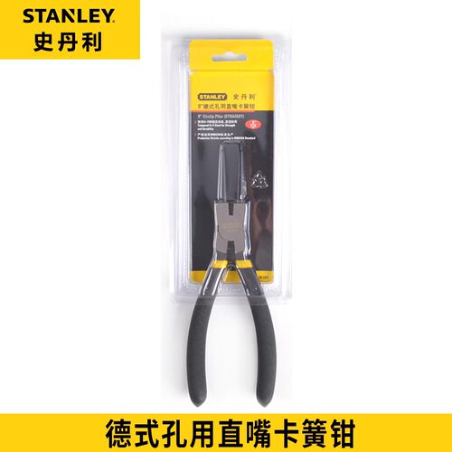 史丹利工具德式孔用直嘴卡簧钳