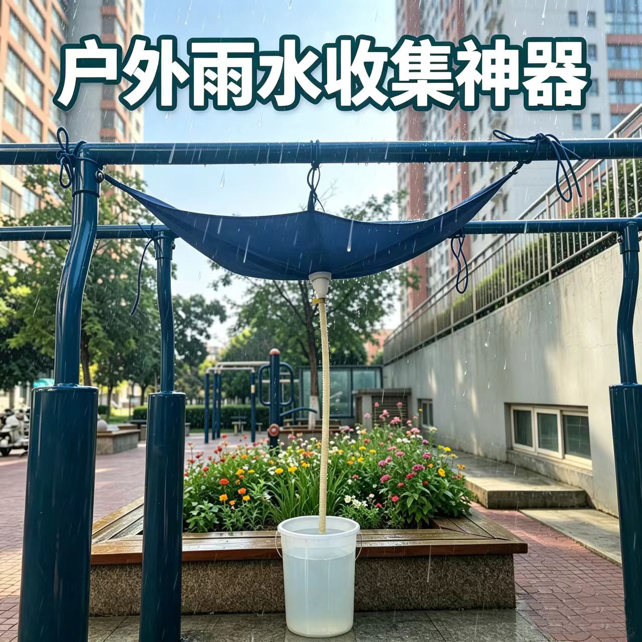 雨水收集器户外庭院接无根水浇花神器阳台大面积自动集水接水漏斗