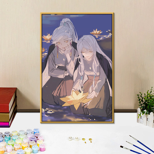 光遇游戏壁纸海报diy数字油画手绘填色油彩装饰画送朋友礼物挂画