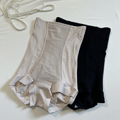 横向无弹竖向有弹防走光塑形美体裤 超高腰翘臀收腹三角裤 薄款 夏季