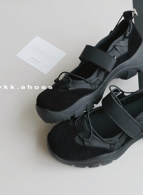 5cm/7cm拼色设计ins博主甜酷穿搭厚底软底时尚休闲鞋爆款女款单鞋