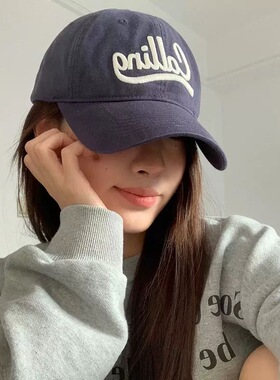 大字母Calling美式软顶棒球帽女韩版ins显瘦百搭遮阳鸭舌帽男大头
