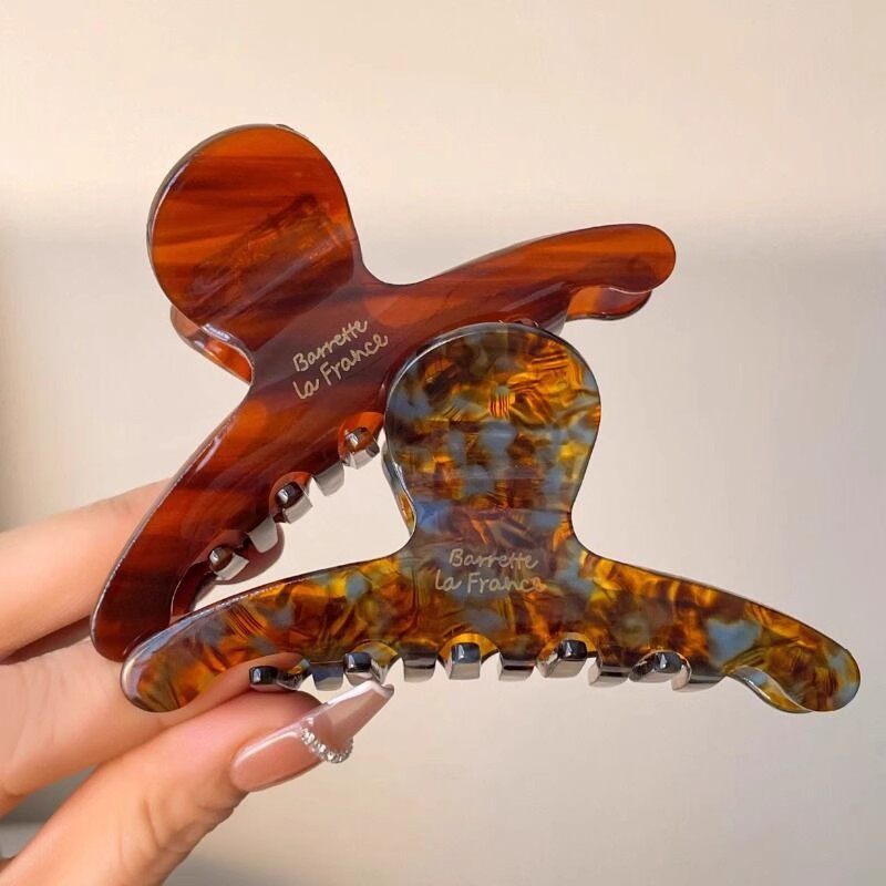 气质发夹后脑勺ins鲨鱼夹发卡韩国2025新款高级感醋酸抓夹女琥珀