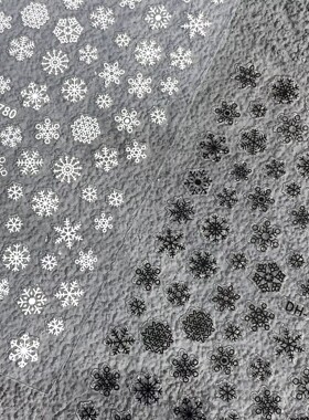 烫金银色圣诞雪花美甲贴纸
