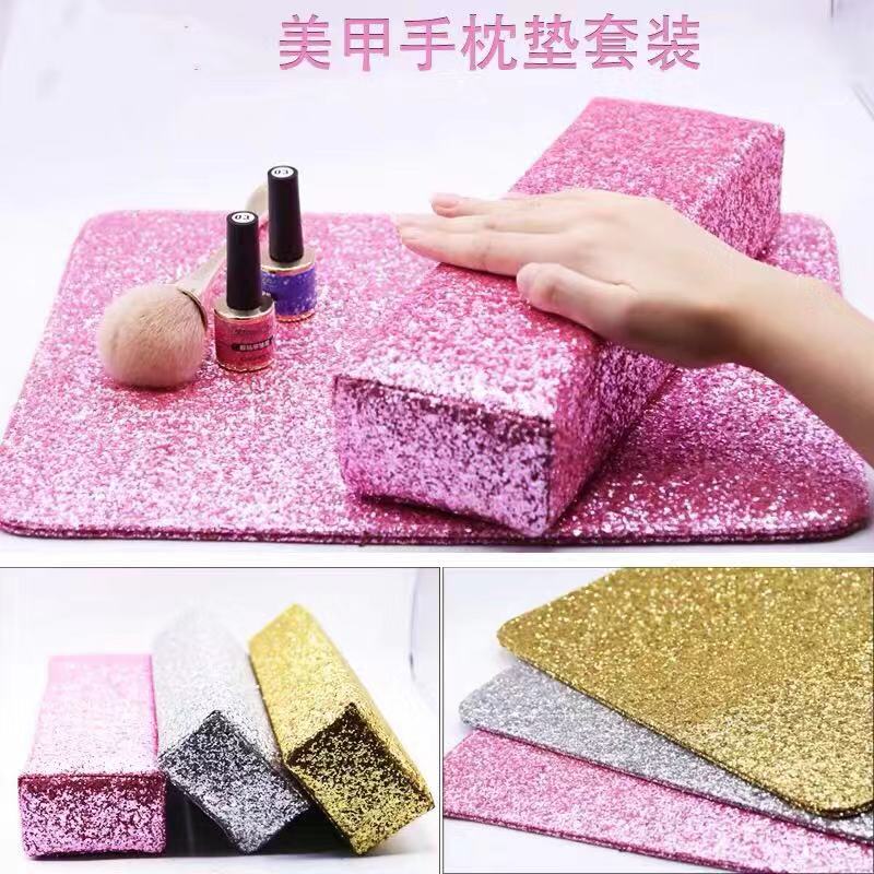 日式高颜值美甲手枕亮片款工具