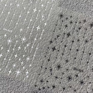 烫金银色流苏星芒美甲贴纸简约百搭八芒星薄韧背胶防水指甲贴装饰