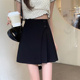 高腰a字短裙 新款 大码 设计感不规则半身裙小众褶皱百褶裙2025秋季
