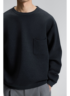 miracleweed 4级色牢度宽松长绒棉空气层肤感卷边口袋卫衣