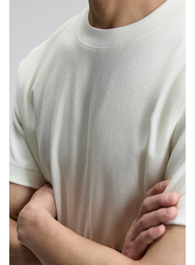 【杜邦COOLMAX】黑科技吸湿透气毛巾肌理四季百搭圆领宽松短袖T恤