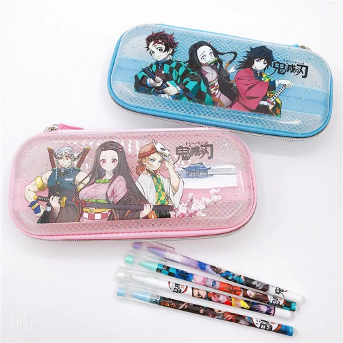 Мультяшный вместительный и большой прозрачный универсальный пенал для школьников с молнией из ПВХ