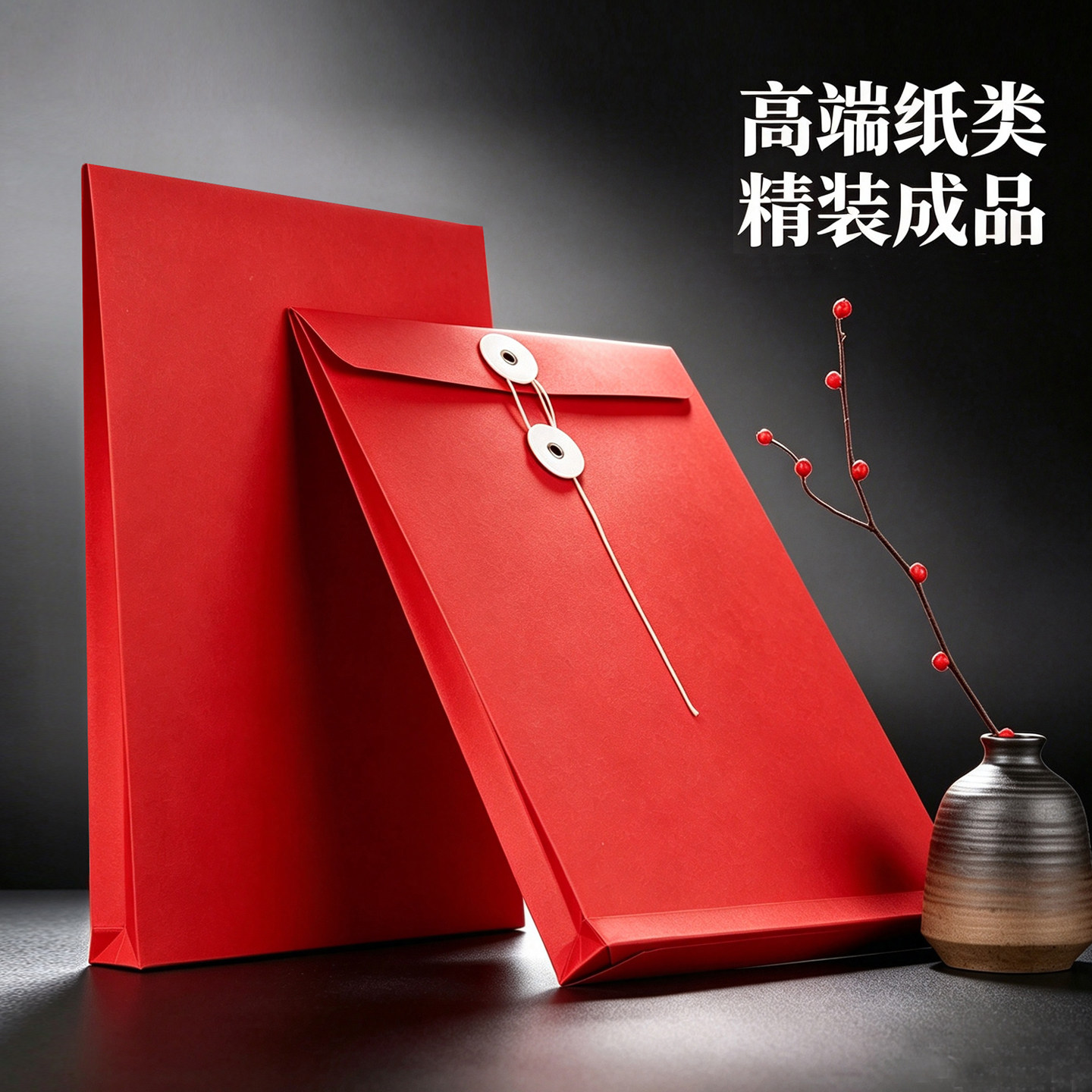 A4卡纸档案袋定制logo加厚文件袋多色现货合同封套资料袋烫金彩印