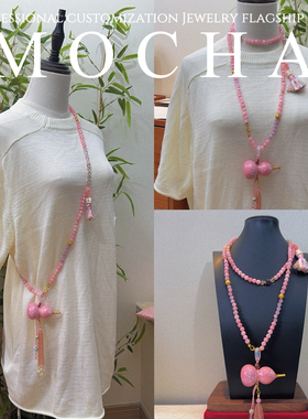 新中式国风复古项链珐琅手绘葫芦斜挎链