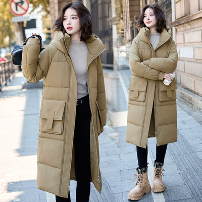 棉服新款大码中长款过膝加厚石墨烯羽绒棉外套棉衣女棉袄面包服潮