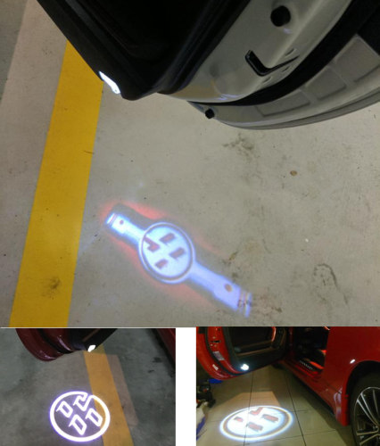 专车专用LED迎宾灯车门灯，做工精良，无需改装任何东西，也无需加工，专车设计,完全原装位安装。安装不会报警，汽车通电时电脑检测不会有任何故障闪烁情况，不需要改行车电脑模式，即安装即使用！