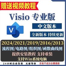 visio2024/2021/2019/2016/2013流程图专业版软件安远程安装服务