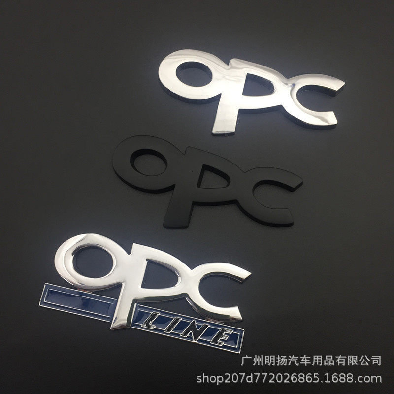 适用于别克新君威君越英朗欧宝改装OPC车标车贴尾标侧标金属贴标