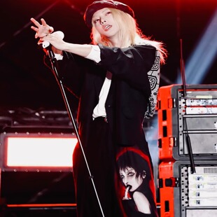 男女 小西服套装 华晨宇峨眉山音乐节日系印花西装 外套秋冬休闲短款