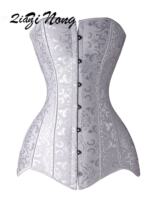 European and American court shaping garment, extended hip shaping garment, steel frame slimming, waist and abdomen cinching, corset garment, jacquard thumbnail 5