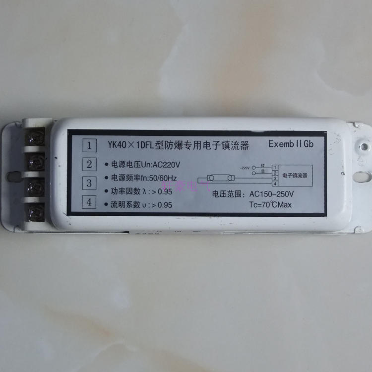 船用YK40-1DFL 1托1  防爆单脚荧光灯高效节能电子镇流器