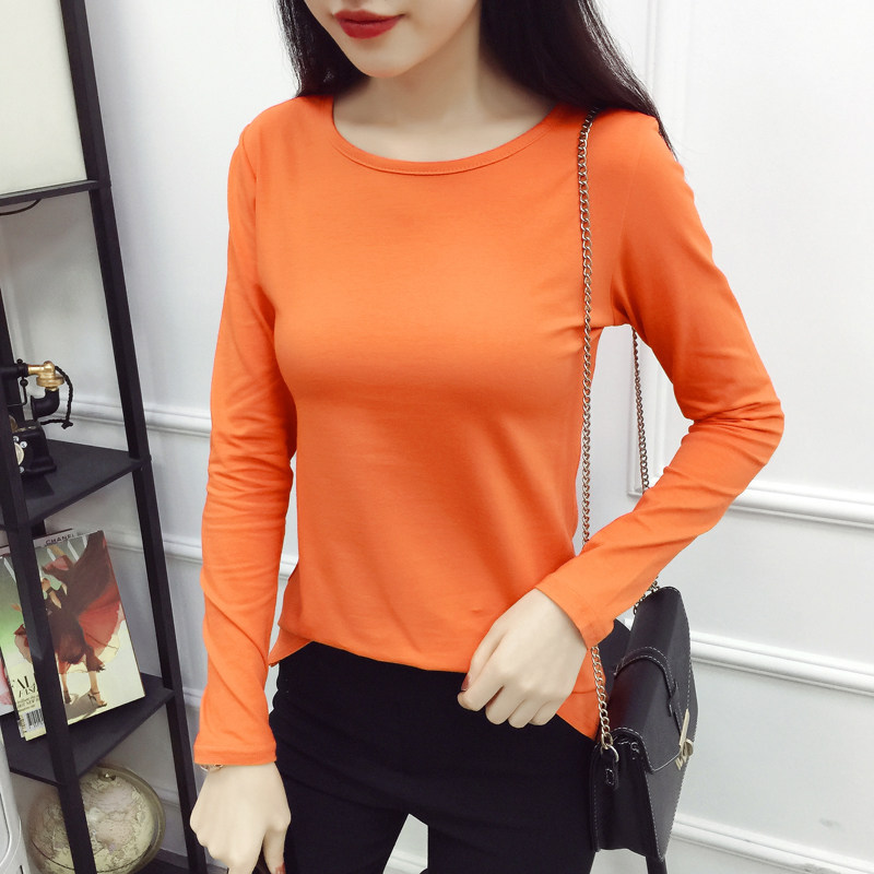 2019 Spring and autumn season Women's wear Korean Edition Three Quarter Sleeve Pure white Sleeve T-shirt jacket Self cultivation pure cotton Base coatin the Women's clothing/Boutique , T-shirt  category - from Buy2taobao.com to provide professional Taobao agent buy service