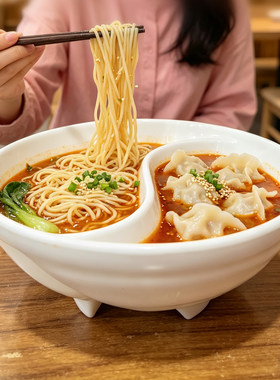 密胺双拼鸳鸯面碗螺蛳粉米线