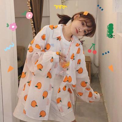 taobao agent Summer brand fruit thin shiffon sun protection clothing, jacket, Korean style, internet celebrity