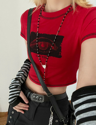 taobao agent Sleeves, jacket, bra top, short sleeve T-shirt, American style, Korean style
