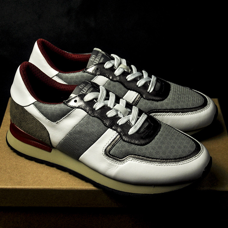 欧洲站大牌男鞋17年新款冬季华伦低帮真皮休闲鞋奢侈品系带运动鞋