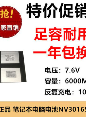 适用驰为CHUWI Hi13 CWI534笔记本电脑电池NV30165170 6000MAH