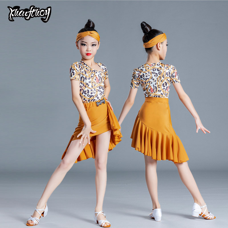 女童拉丁舞服装分体练功少儿