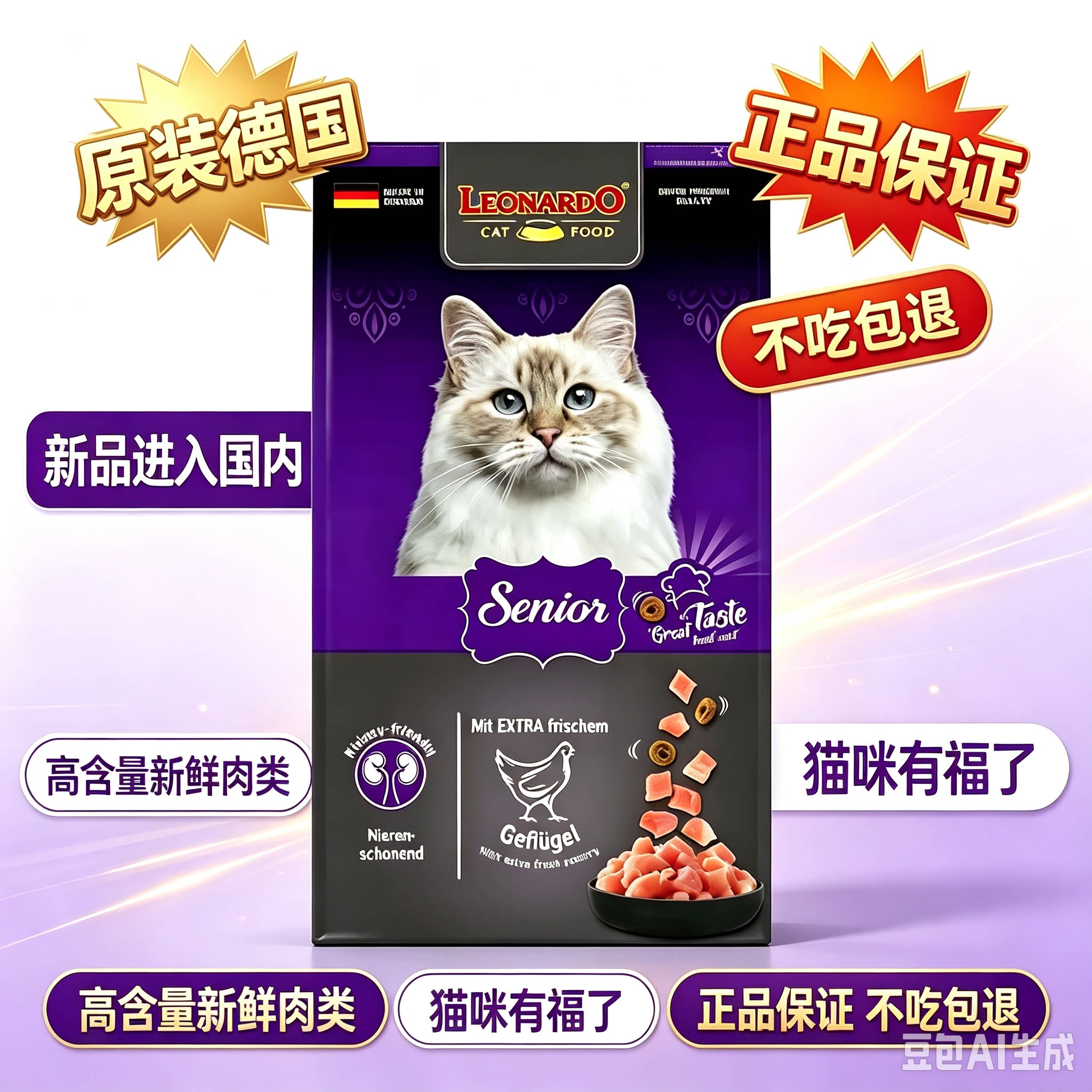 德国进口小李子猫粮5.4kg鲜鸡肉