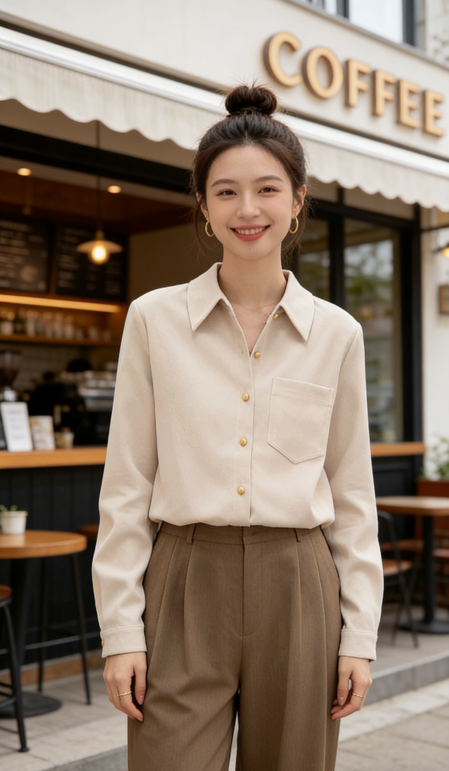 小慧小码女装XXS码小个子显高复古衬衫女通勤职业衬衣面试上衣