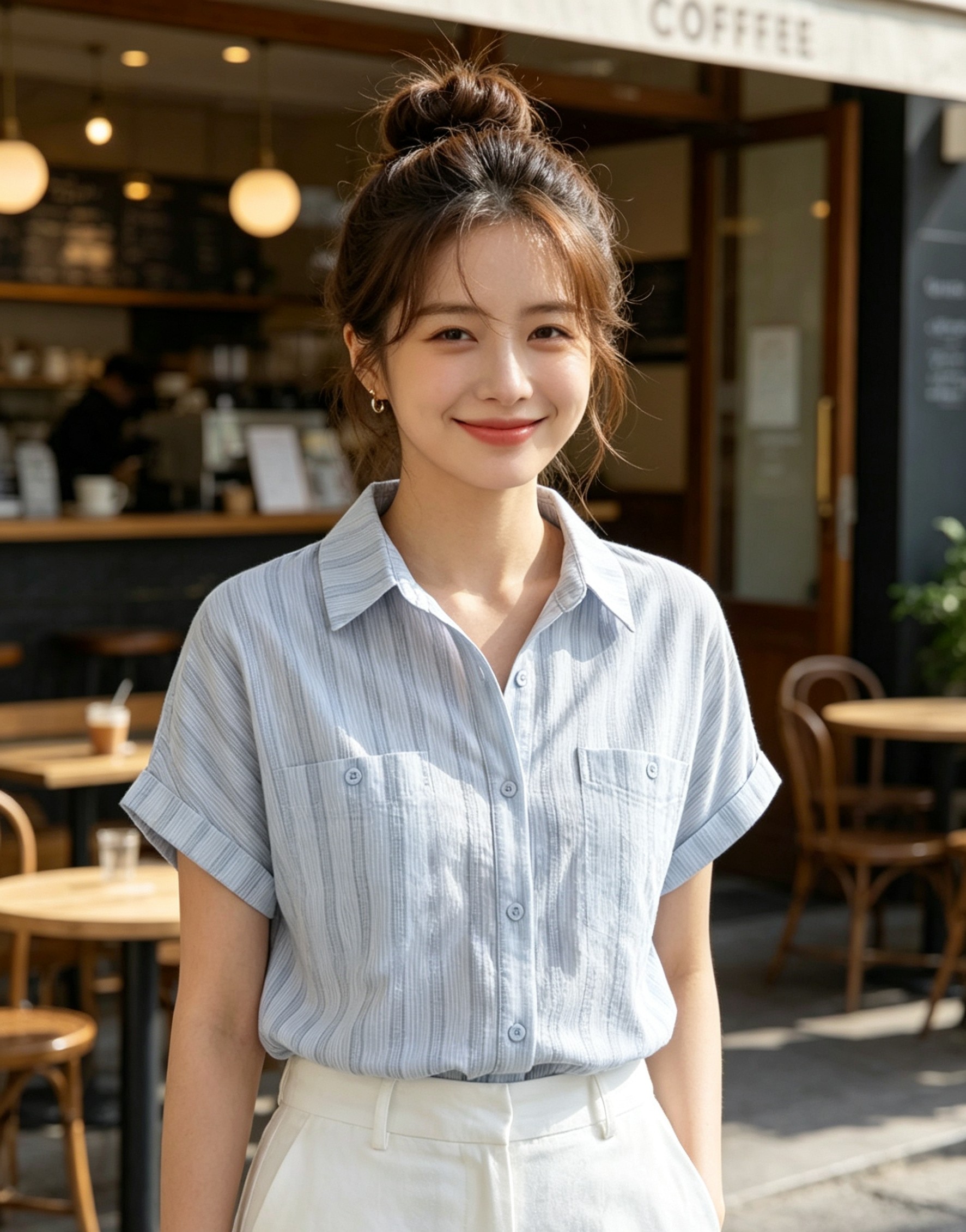 xxs码xs码小个子小码显高衬衫女夏短袖休闲条纹宽松显瘦短款上衣