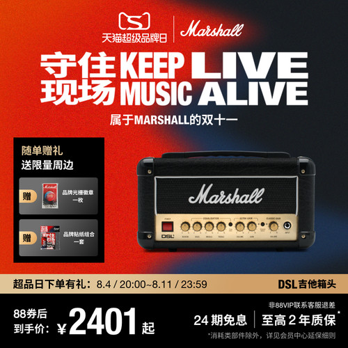 Marshall DSL系列马歇尔吉他音箱箱头全电子管分体式音响小巧便携
